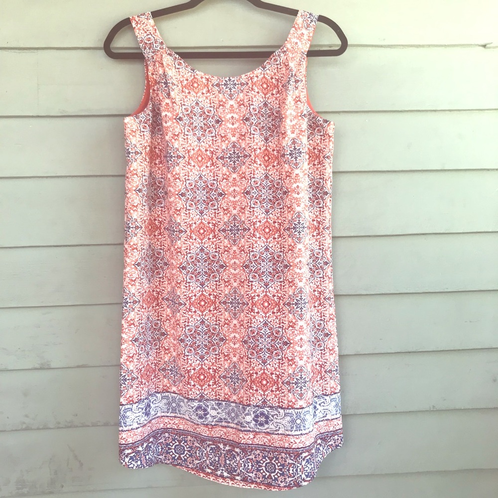 Bright colorful shift sundress